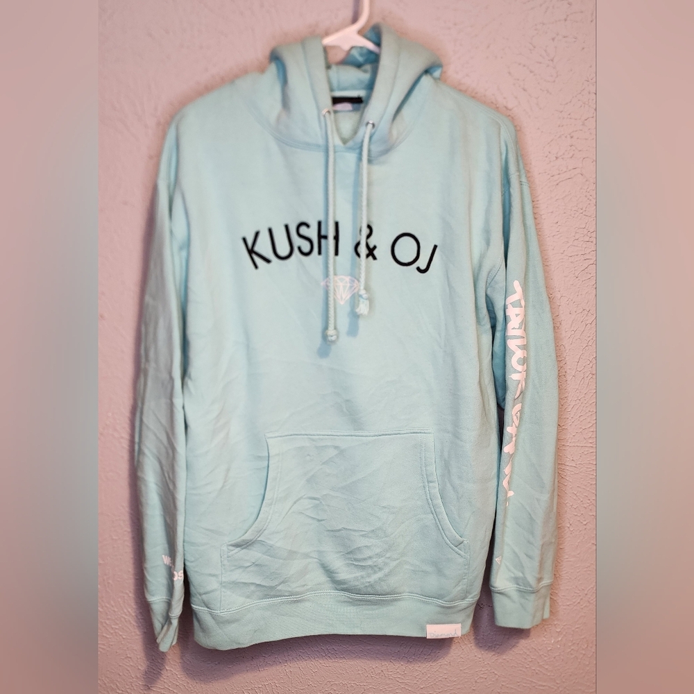 Taylor Gang Diamond Supply × TG Kush & OJ Embroidered Hoodie SZ Medium